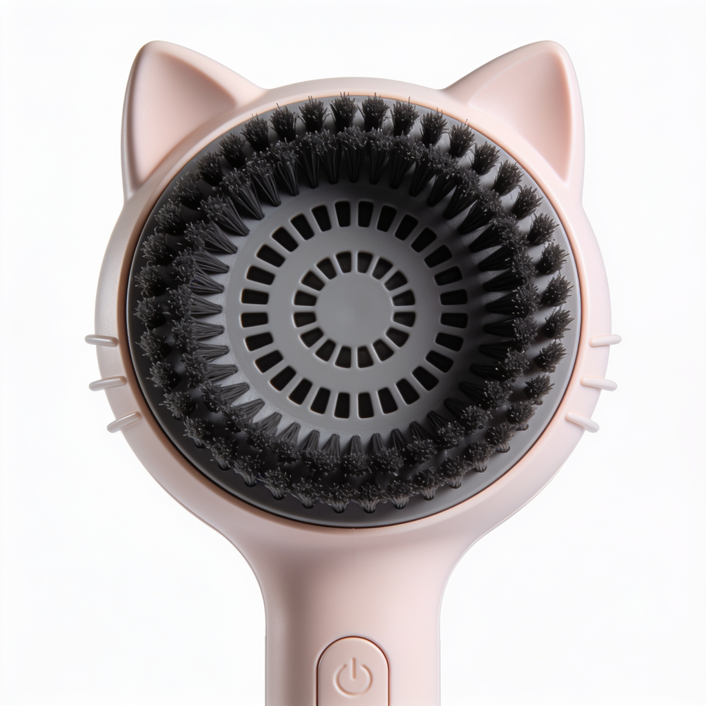 currenthubs Euqvunn Brosse Vapeur pour Chat avec Bouton de Déverrouillage, [Design Ultra-Silencieux/Poignée Confortable] Brosse Chat Vapeur Brosse Chien Vapeur Rechargeable pour Chats, Chiens, Lapins