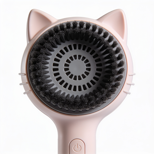 currenthubs Euqvunn Brosse Vapeur pour Chat avec Bouton de Déverrouillage, [Design Ultra-Silencieux/Poignée Confortable] Brosse Chat Vapeur Brosse Chien Vapeur Rechargeable pour Chats, Chiens, Lapins